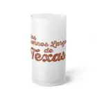 Los Cuernos Largos de Texas - Frosted Glass Beer Mug
